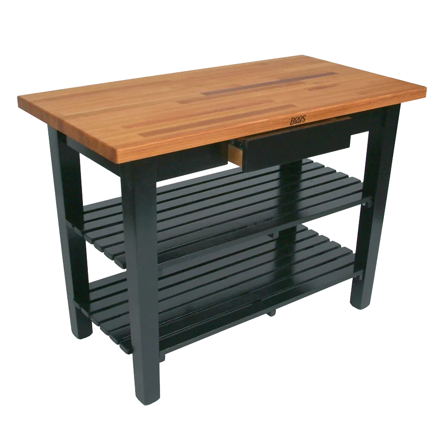 John Boos OC6030-S Oak Table, 60"W X 30"D X 34-3/4"H Overall Size