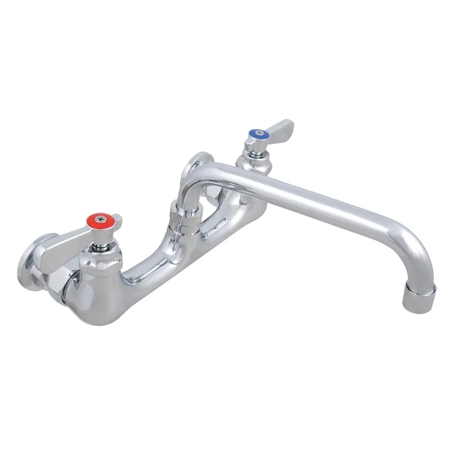 John Boos PBF-14-SLF Heavy Duty Faucet, Splash Mount, 14" Swing Spout