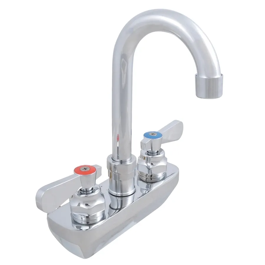 John Boos PBF-4SM-3MGLF Heavy Duty Faucet, Splash Mount, 3" Mini Gooseneck Spout