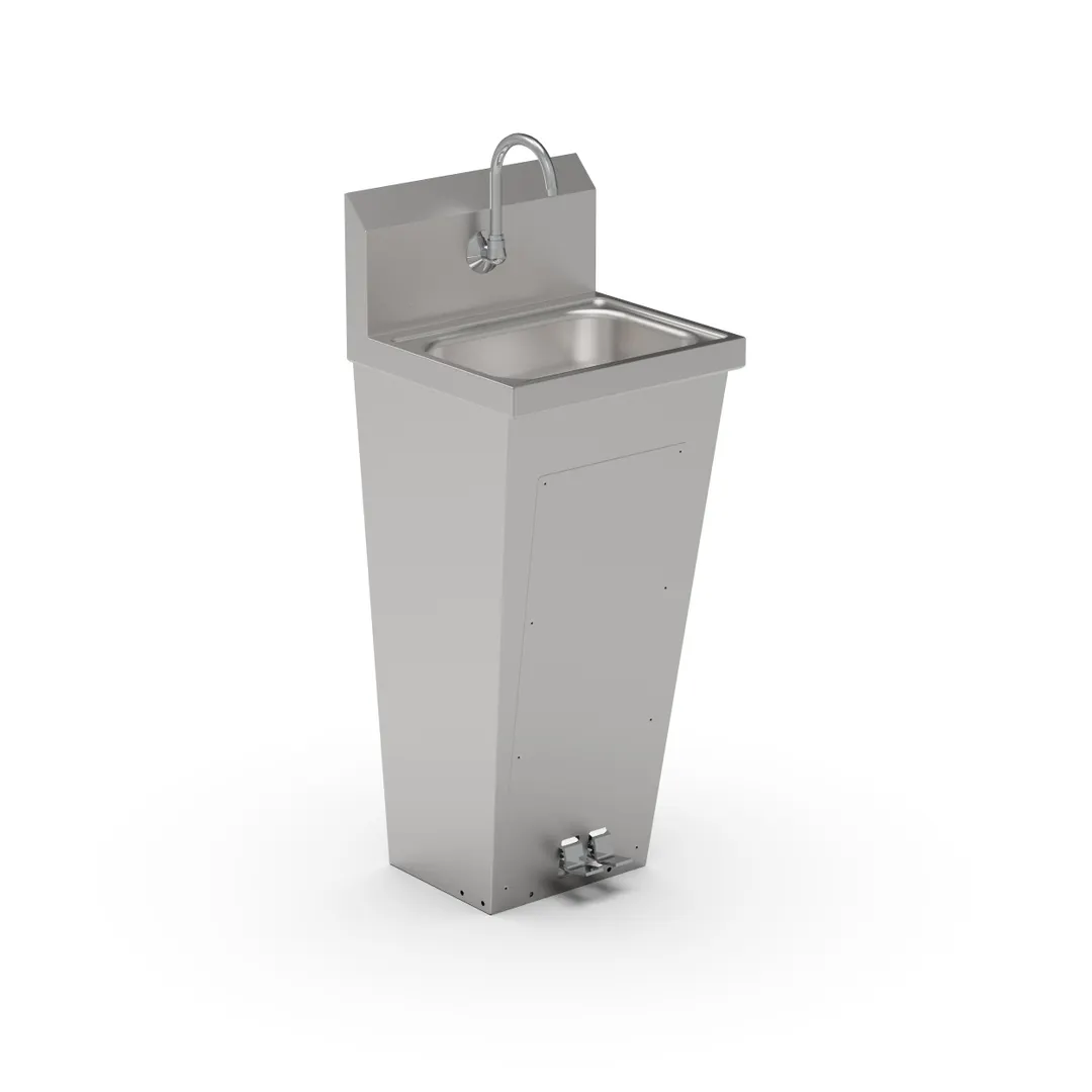 John Boos PBHS-F-1410-FV2-T-X 14" Pedestal Mounted Hand Sink without Faucet / with Foot Valves-flyer