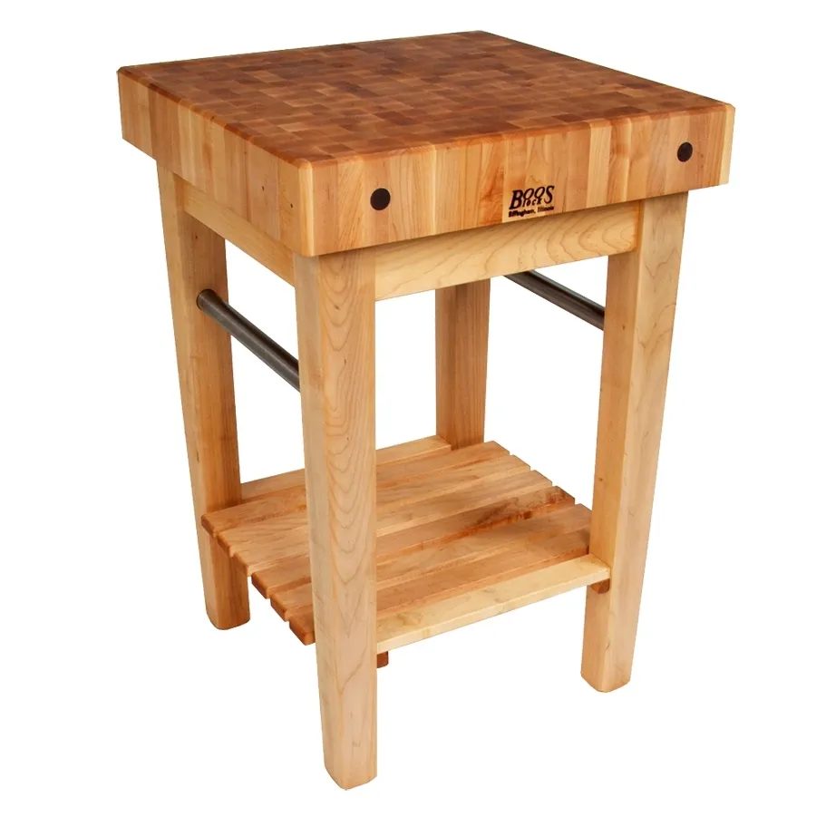 John Boos PPB2424 Pro Prep Butcher Block, 24"W X 24"D X 36"H Overall Size
