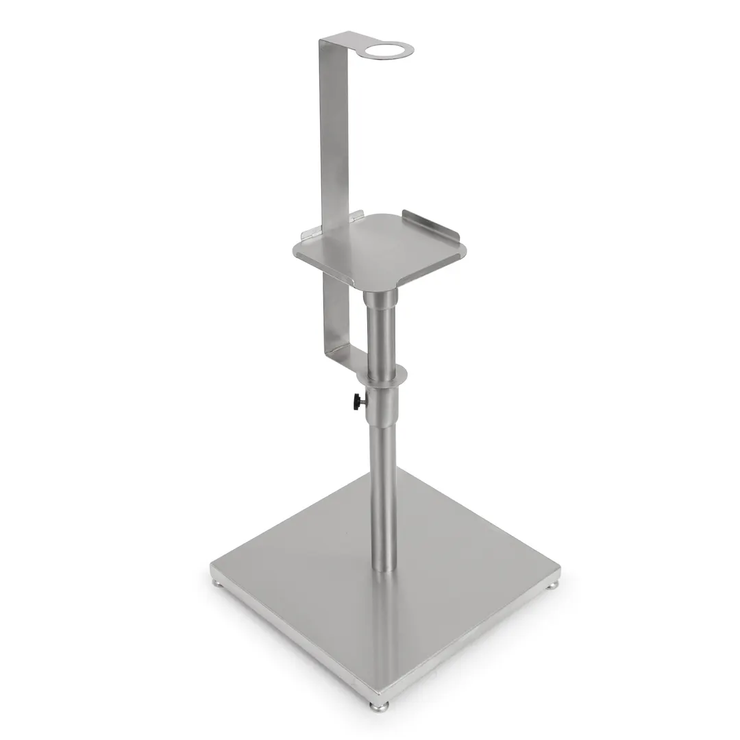 John Boos SDS-SB-2 Sanitizer Dispenser Stand, 24"H x 8"x8" Platform, 16"x16" Base, Stainless Steel