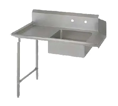 John Boos SDT6-S26SBK-L 26" Straight Soiled Dishtable w/ Left Table, Pre-Rinse Sink, 10" Backsplash