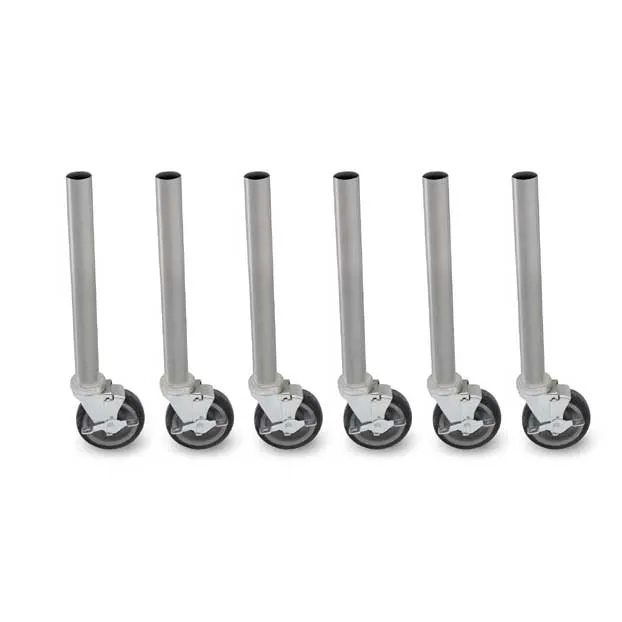John Boos SLEG-34.75C-6 Legs with Casters, 5" Heavy Duty, Locking