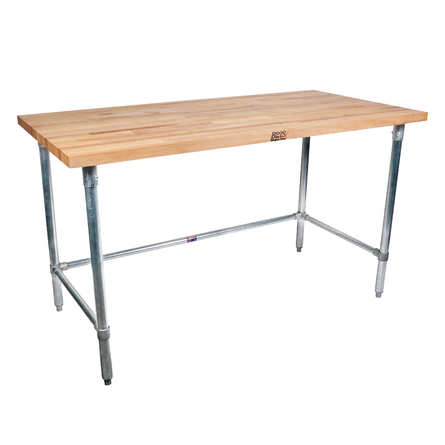 John Boos SNB03-X Work Table, Wood Top, 60"W X 24"D X 35-1/4"H Overall Size