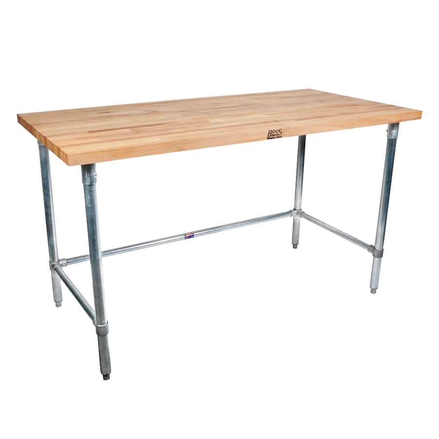 John Boos SNB04-X Work Table, Wood Top, 72"W X 24"D X 35-1/4"H Overall Size
