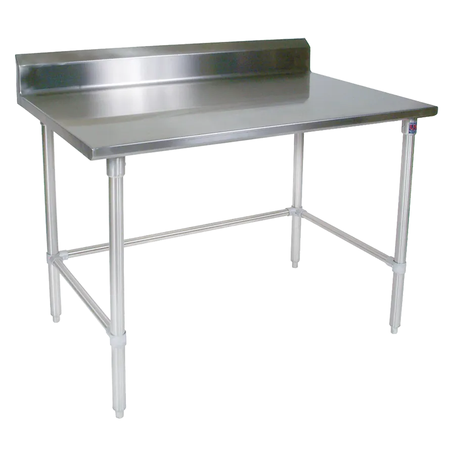 John Boos ST6R5-3024SBW 24" Open Base Work Table, Stainless Steel Base / 5" Backsplash