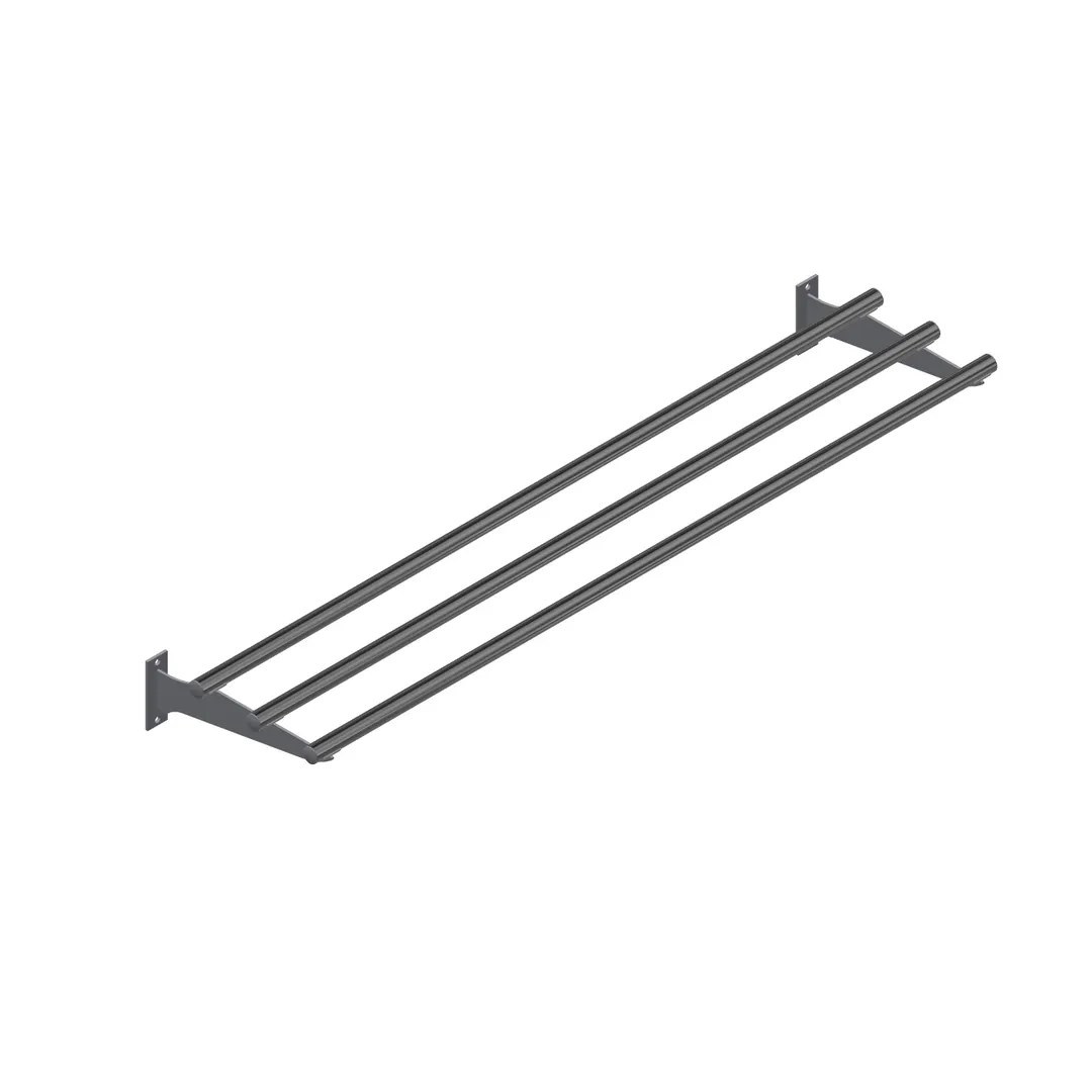 John Boos TS-T60-S Tray Slide, Stationary Design, 3-Bar Tubular, 60"W X 12"D