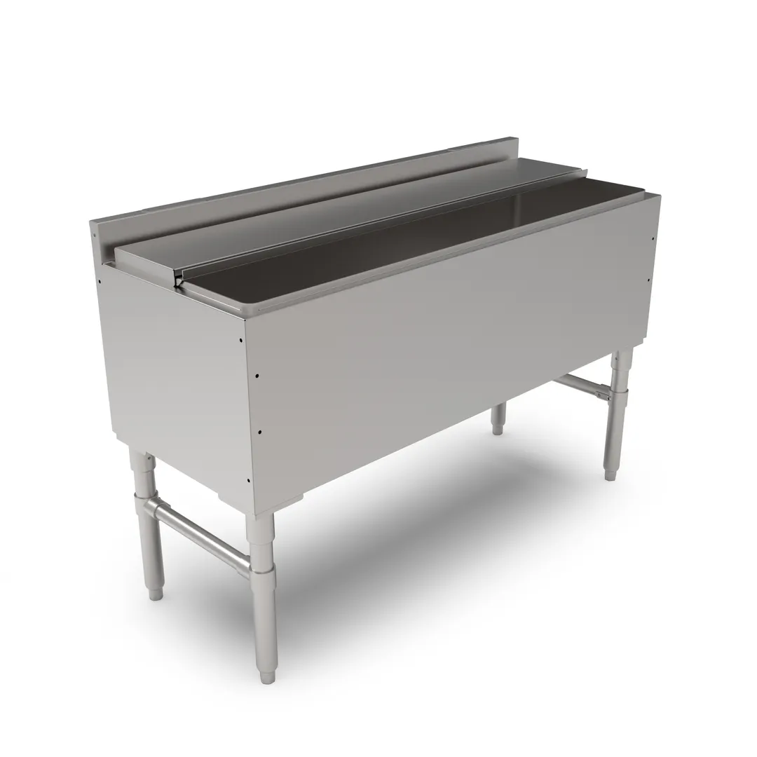 John Boos UBIB-1848-CP10 Stainless Steel Insulated Underbar Ice Bin w/ Cold Plate, Sliding Lid