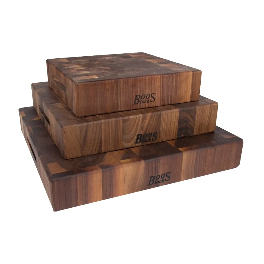 John Boos Walnut End Grain Square Chopping Block 15 x 15 x 3 - Thumbnail 5