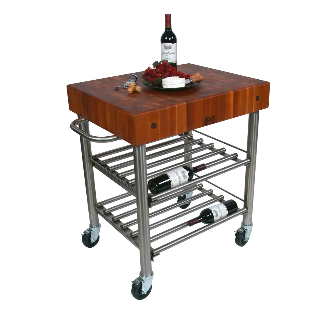 John Boos WAL-CUCD15WC Cucina D'Amico Wine Cart