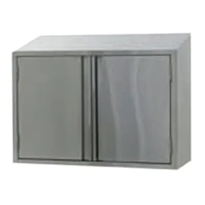 John Boos WCH-48 48" Stainless Steel Enclosed Wall Mounted Cabinet w/ Hinged Doors
