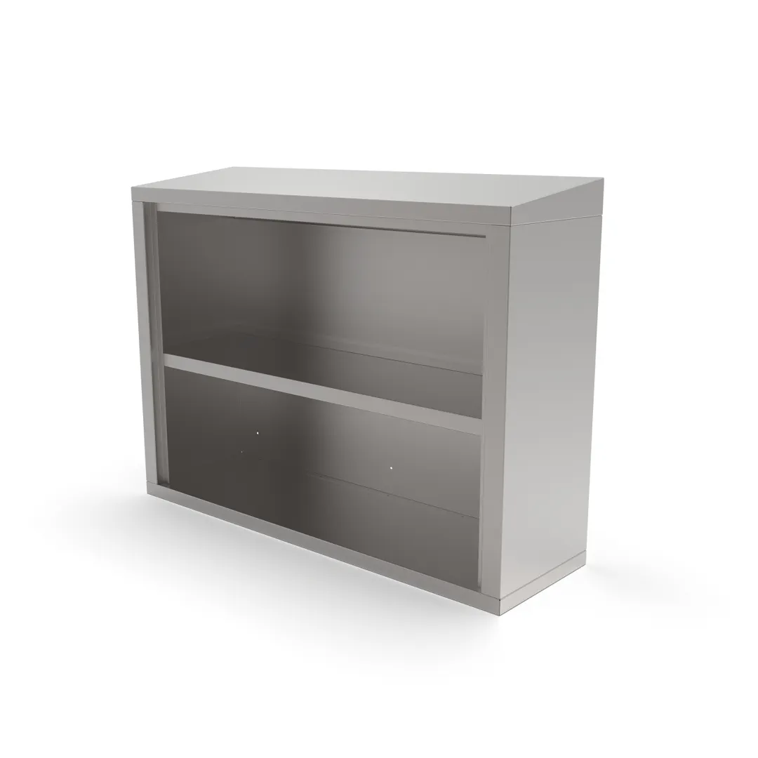 John Boos WCO-36-X 36" Stainless Steel Open Wall Mounted Cabinet w/ Sloped Top