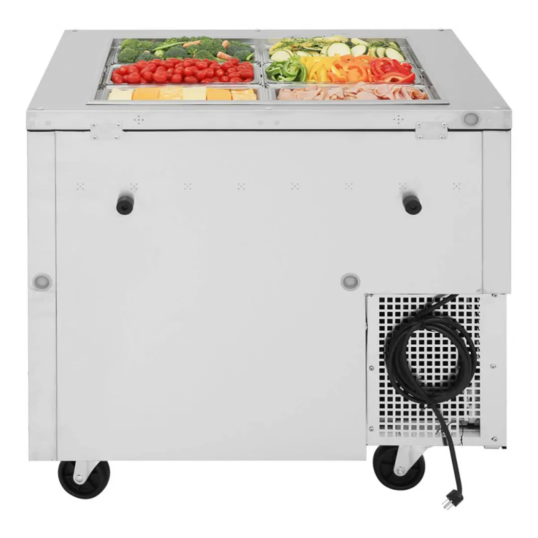 Turbo Air JBT-36-N 35" J Series Refrigerated Buffet Table, (1) Section, (6) Pan, 7.5 cu. ft.