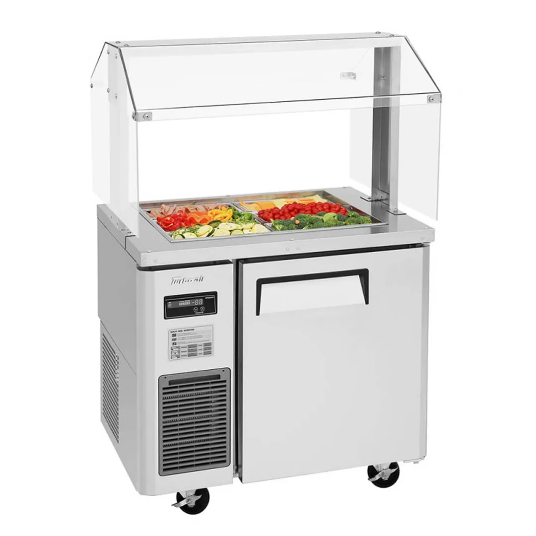 Turbo Air JBT-36-N 35" J Series Refrigerated Buffet Table, (1) Section, (6) Pan, 7.5 cu. ft.