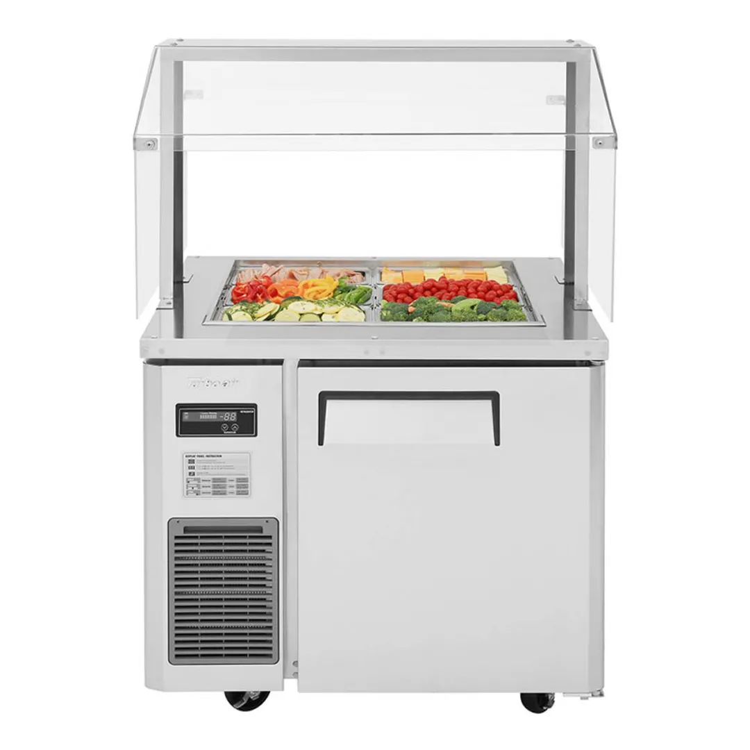 Turbo Air JBT-36-N 35" J Series Refrigerated Buffet Table, (1) Section, (6) Pan, 7.5 cu. ft.