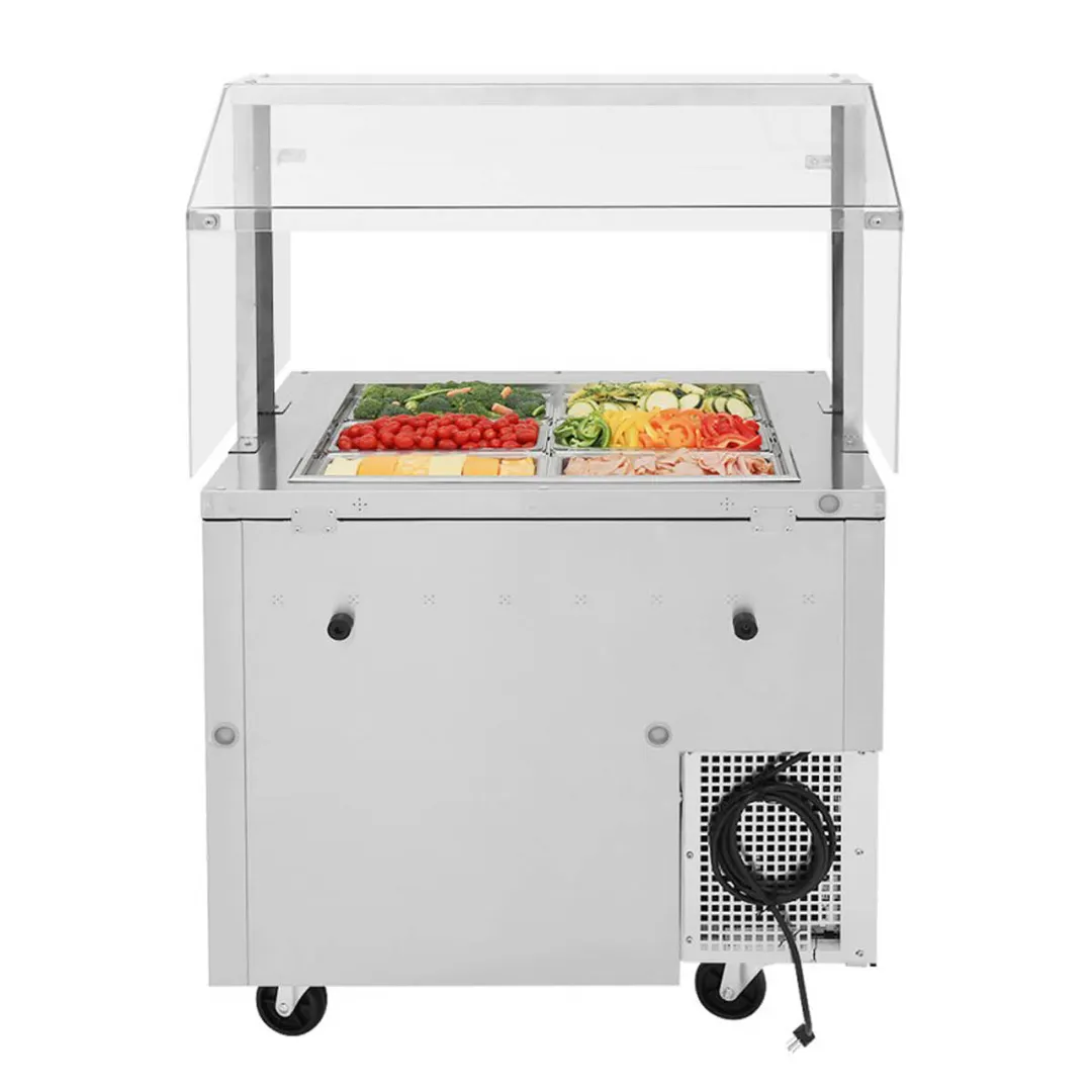 Turbo Air JBT-36-N 35" J Series Refrigerated Buffet Table, (1) Section, (6) Pan, 7.5 cu. ft.
