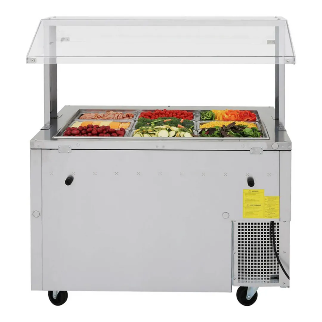 Turbo Air JBT-48-N 47" J Series Refrigerated Buffet Table, (2) Section, (9) Pan, 11.0 cu. ft.