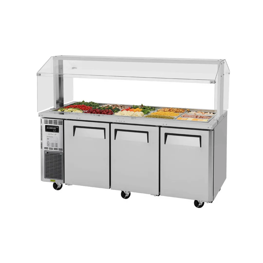 Turbo Air JBT-72-N 70" J Series Refrigerated Buffet Table, (3) Section, (15) Pan, 18.0 cu. ft.