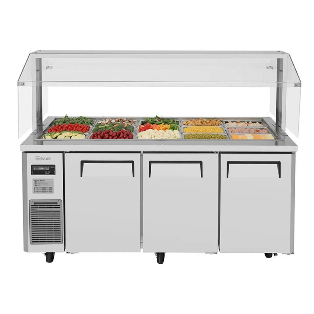 Turbo Air JBT-72-N 70" J Series Refrigerated Buffet Table, (3) Section, (15) Pan, 18.0 cu. ft.