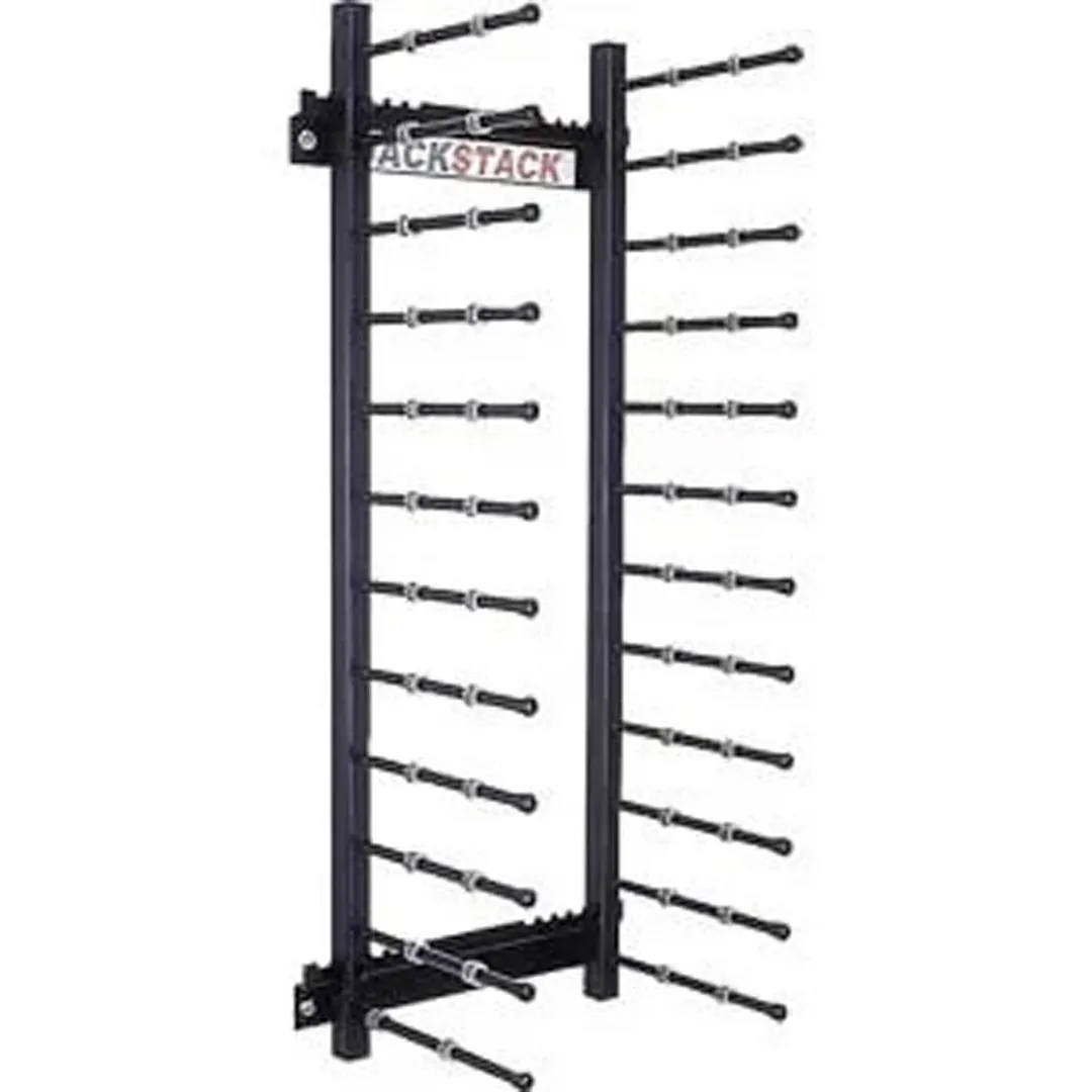 JackStack JS012HW 12-Plates Wall Mount Plate Rack with Steel Construction and Black Powder Coated 