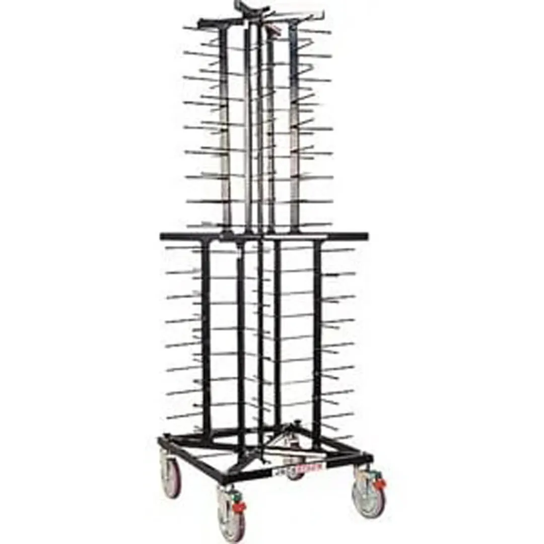JackStack JS072 72-Plates Mobile Plate Rack with Steel Construction and Black Powder Coated 