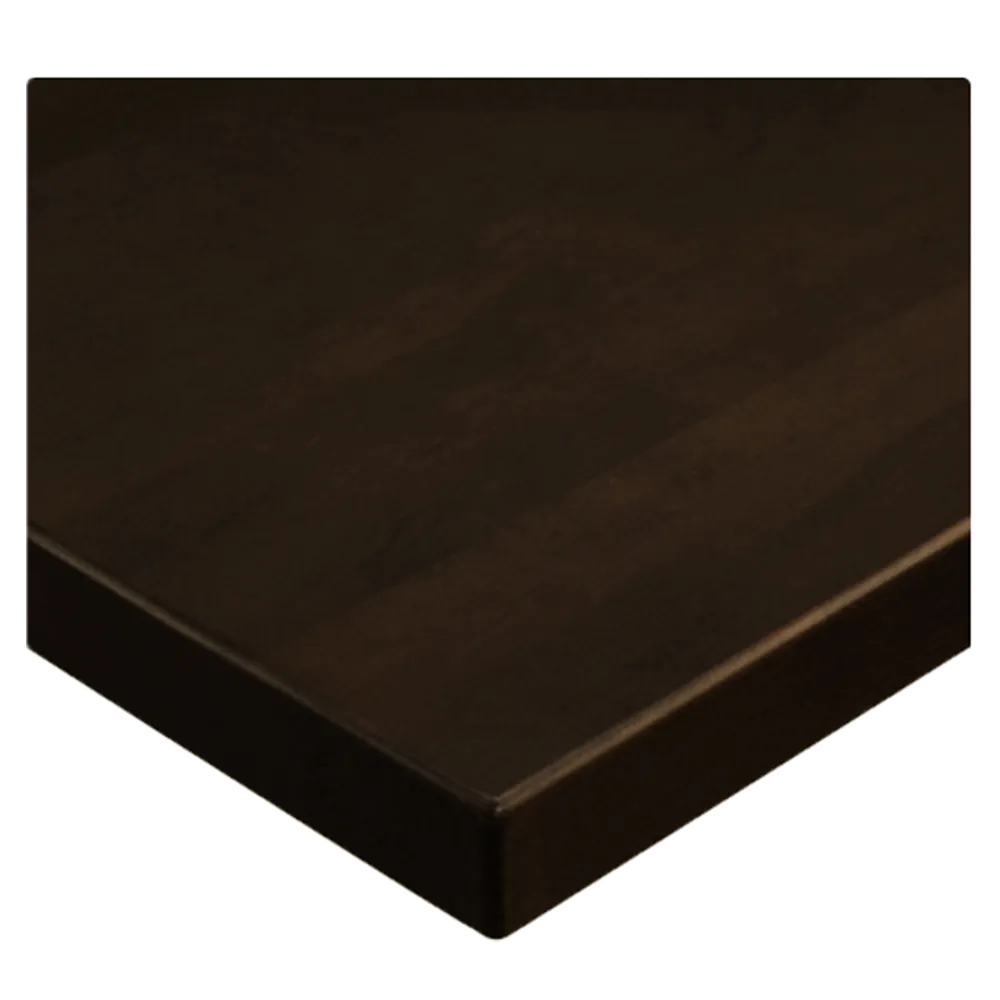 JMC Furniture SOLID WOOD 30X30 DARK WALNUT 30" x 30" Solid Beechwood Plank Style Restaurant Table Top