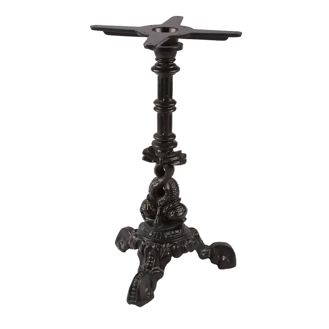 JMC Furniture TABLE BASE CAST IRON-DOLPHIN 16x16 Base Spread, Dining Height, Cast Iron