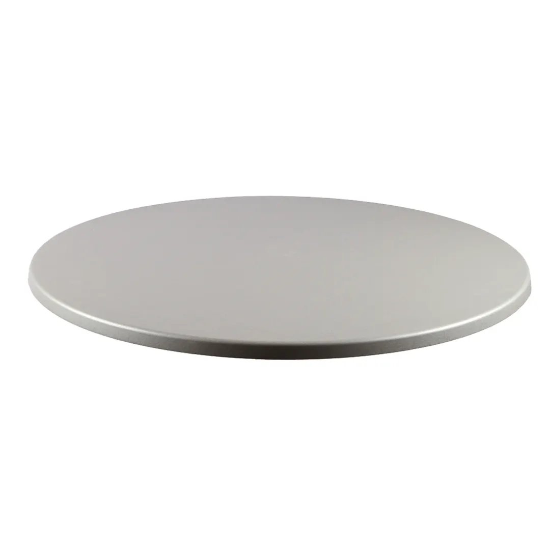 JMC Furniture TOPALIT 24 ROUND BRUSH SILVER Solid Surface Table Top