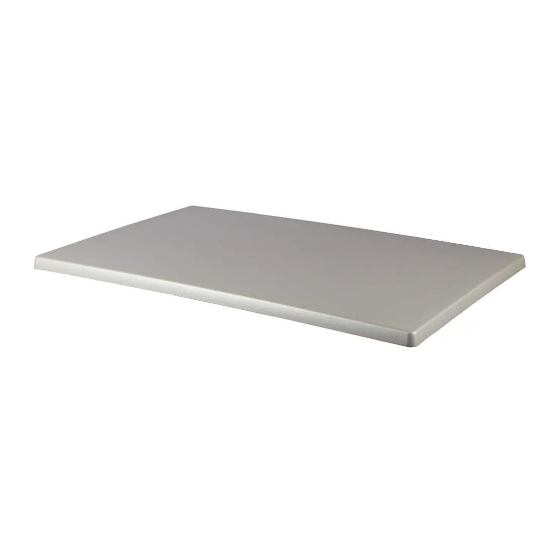 JMC Furniture TOPALIT 28X44 BRUSH SILVER Rectangular Table Top, 28x44, 1.25in Edge, Outdoor, Impact Resistant