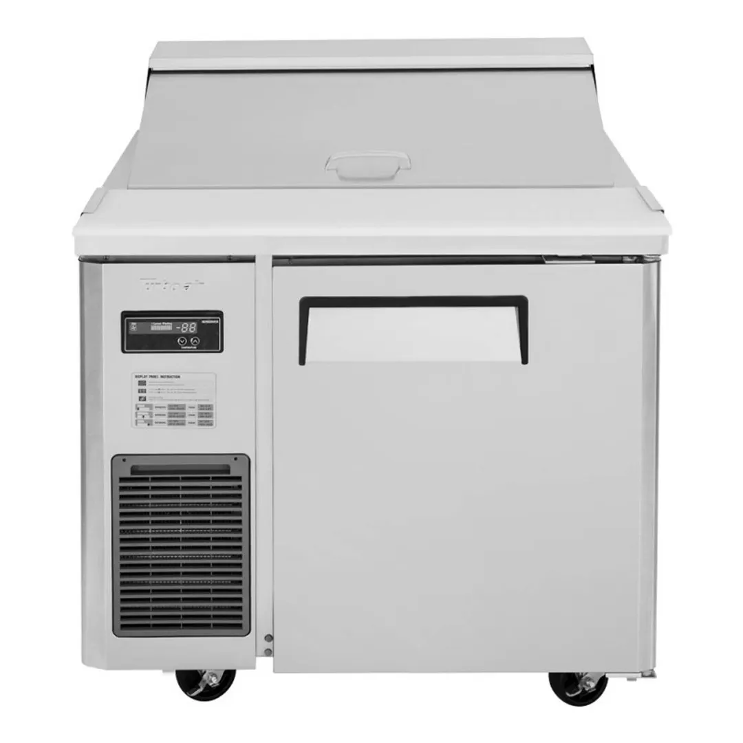 Turbo Air JST-36-N 35" One Section Sandwich / Salad Prep Table w/ 1 Door, 8 Pans