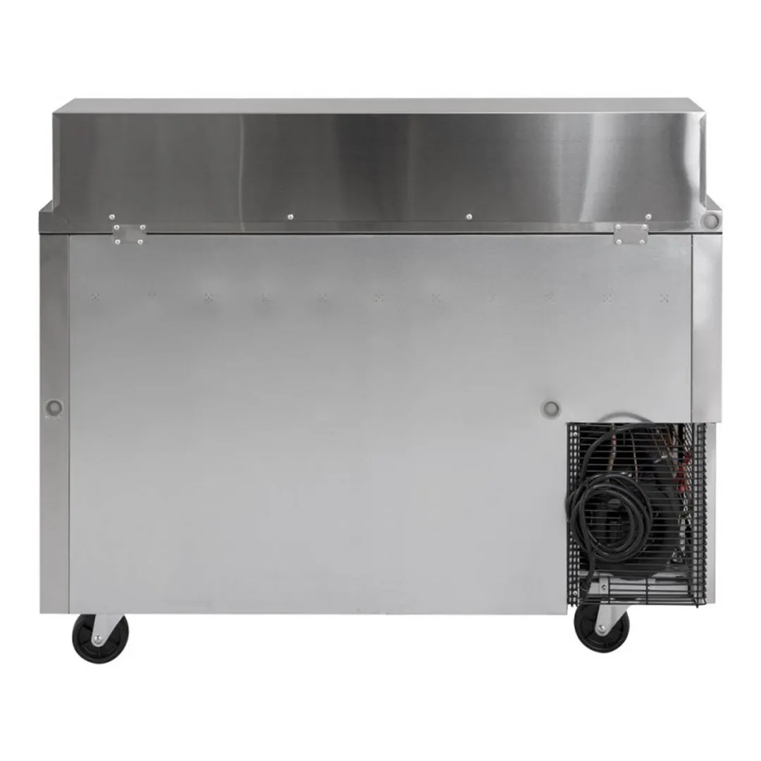 Turbo Air JST-48-N 47" Two Section Sandwich / Salad Prep Table w/ 2 Doors, 12 Pans