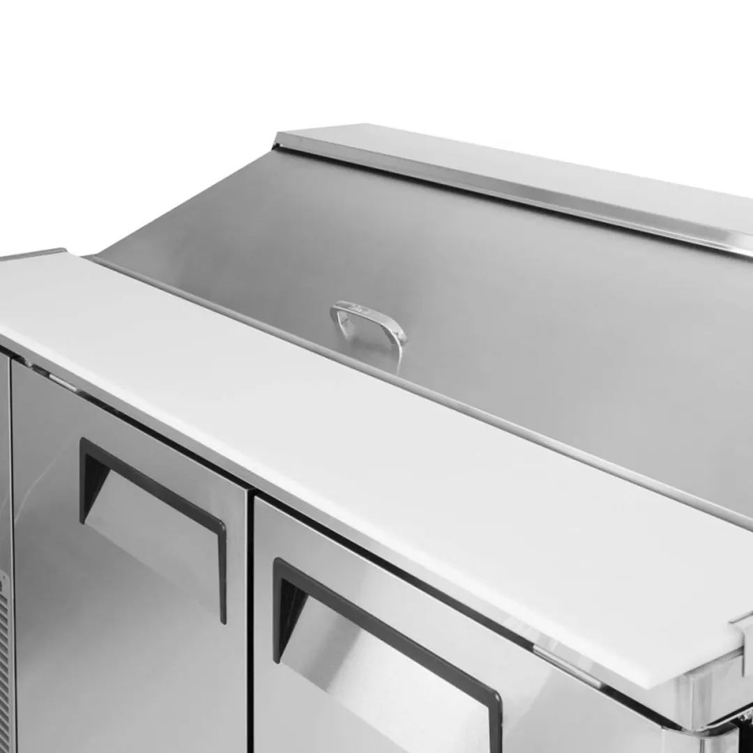 Turbo Air JST-60-N 59" Two Section Sandwich / Salad Prep Table w/ 2 Doors, 14 Pans