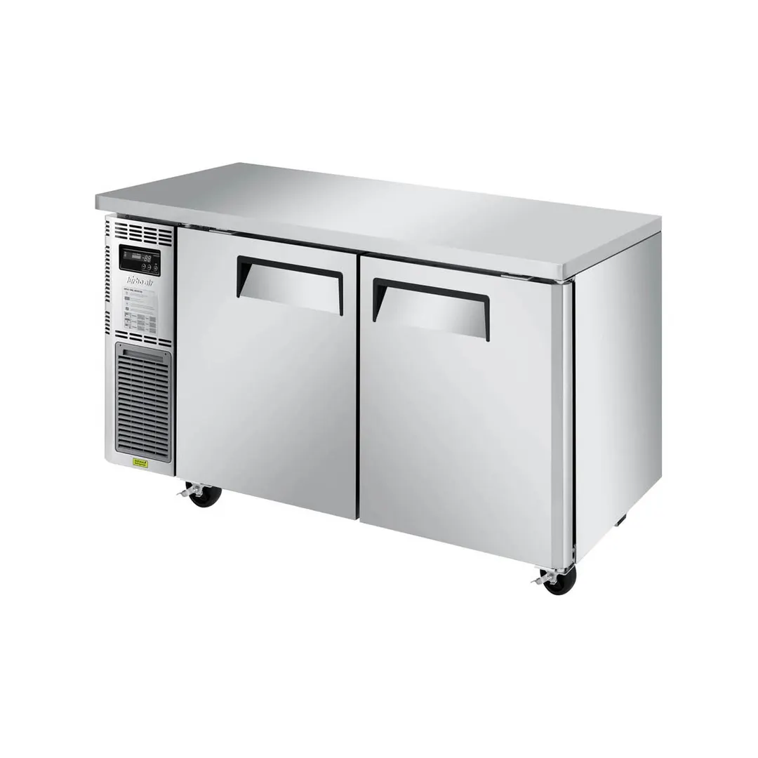 Turbo Air JUF-60S-N 59" 2-Door Undercounter Freezer, Stainless Steel Exterior, Front Breathing, 11.3 cu. ft.