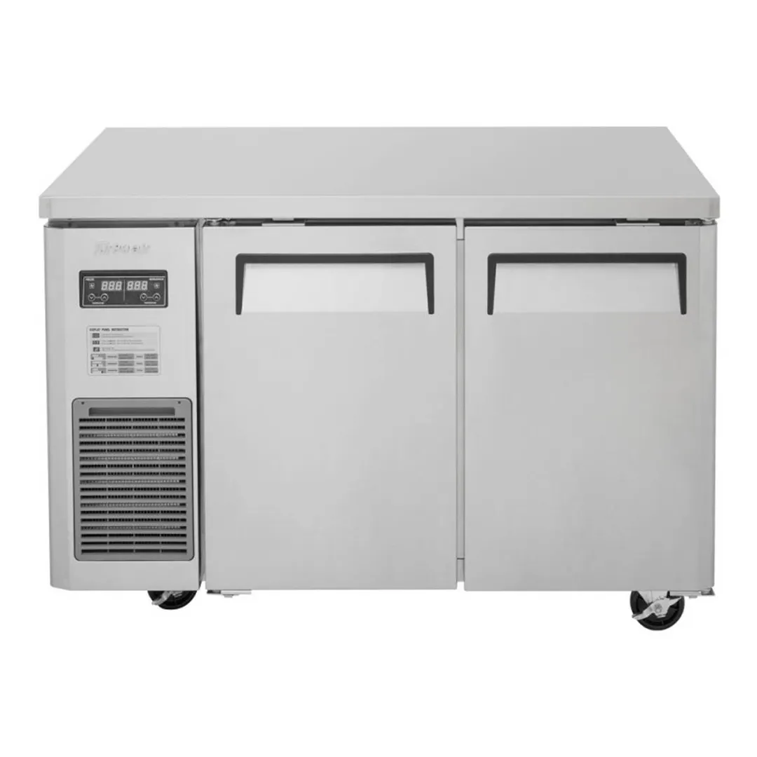 Turbo Air JURF-48-N 47" 2-Door Undercounter Refrigerator Freezer, Front Breathing, R 4.48 - F 4.96 cu. ft. - Dual Temp