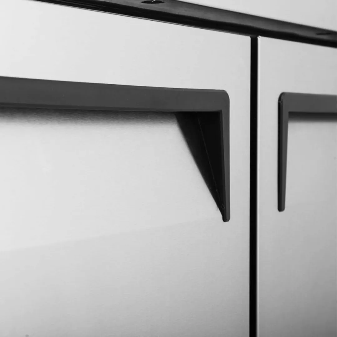 Turbo Air JURF-72-N 70" 3-Door Undercounter Refrigerator Freezer, R 12 - F 5.6 cu. ft. – Dual Temperature
