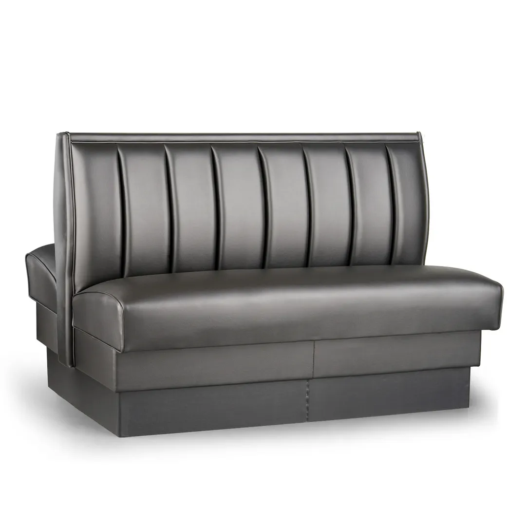 JustChair JBD-UCH-36-GR1/COM Double Custom Booth, 36"H, Upholstered Channel Back, Grade 1 Upholstery