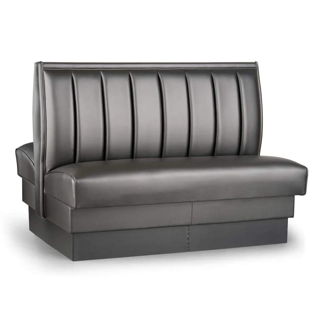 JustChair JBD-UCH-42-GR2 Custom Double Booth, 42"H, Upholstered Channel Back, Grade 2 Upholstery
