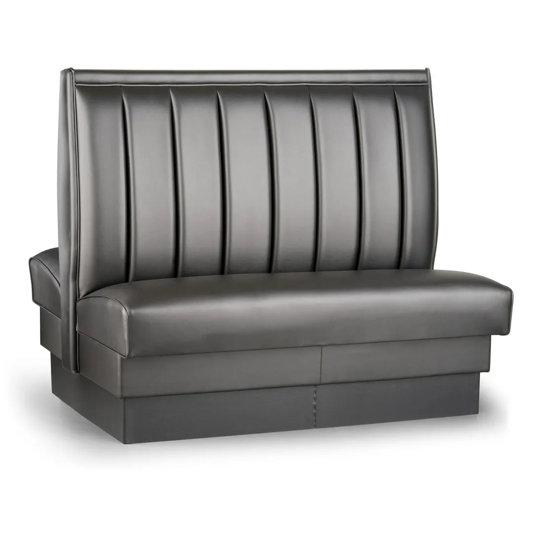JustChair JBD-UCH-48-GR1/COM Double Custom Booth, 48H, Upholstered Channel Back, Grade 1 Upholstery