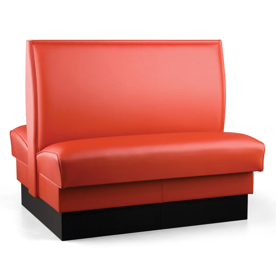JustChair JBD-UPL-42-GR1/COM Custom Double Booth, 42H, Upholstered Plain Back & Seat, Grade 1 Upholstery