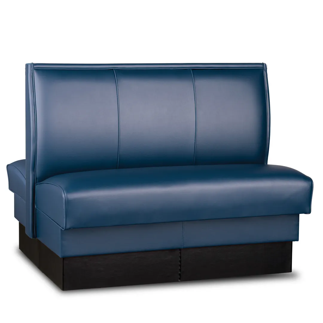 JustChair JBD-USP-42-GR3 Custom Double Booth, 42"H, Upholstered Seat & Back, Grade 3 Upholstery, Channel Back