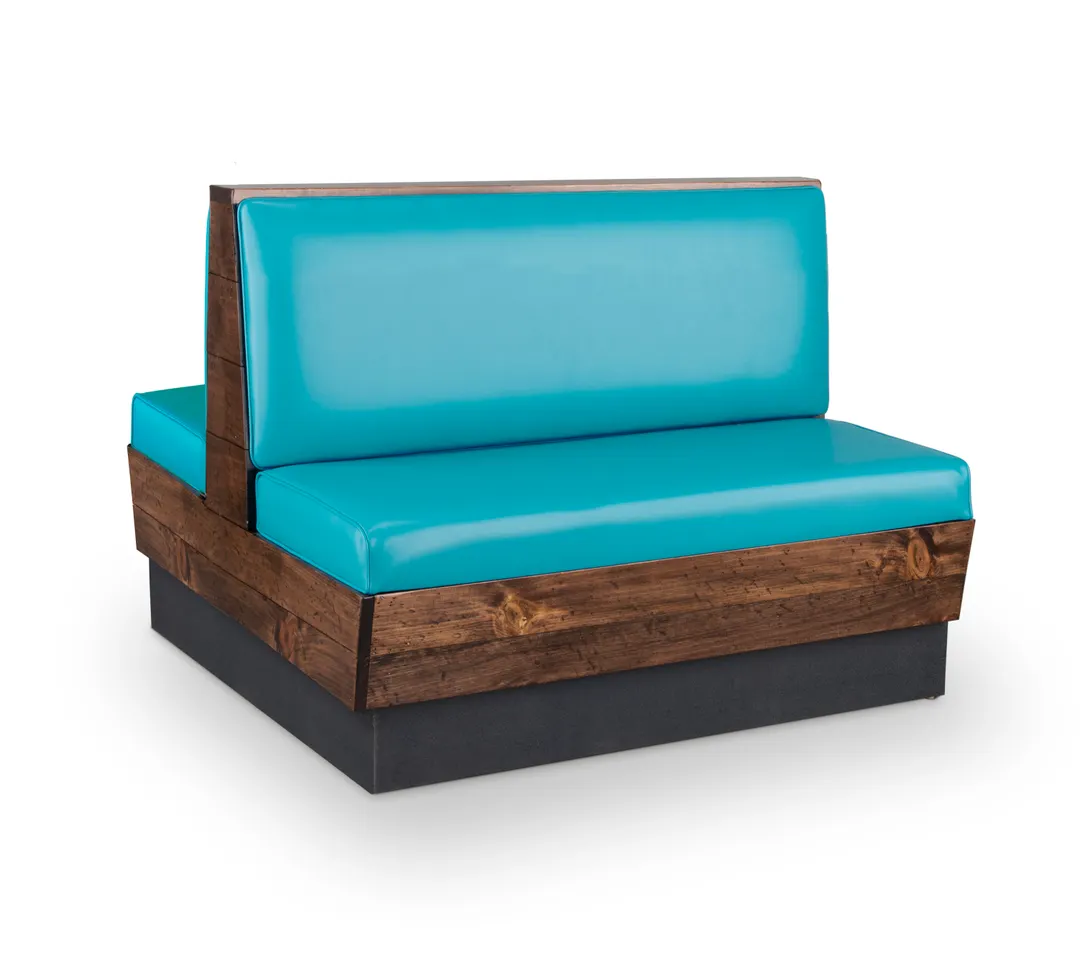 JustChair JBD-WCP-36-GR3 Custom Double Restaurant Booth, 48" Length, 36"H, Wood Frame, Grade 3 Upholstered Seat & Back