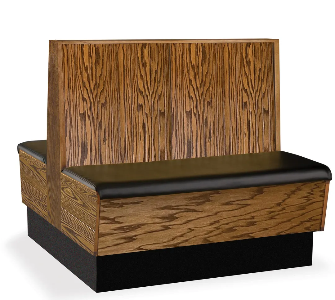 JustChair JBD-WPF-42-GR2 Double Bead Board Restaurant Booth, 48" Length, 42" Height, Wood Frame, Grade 2 Upholstery