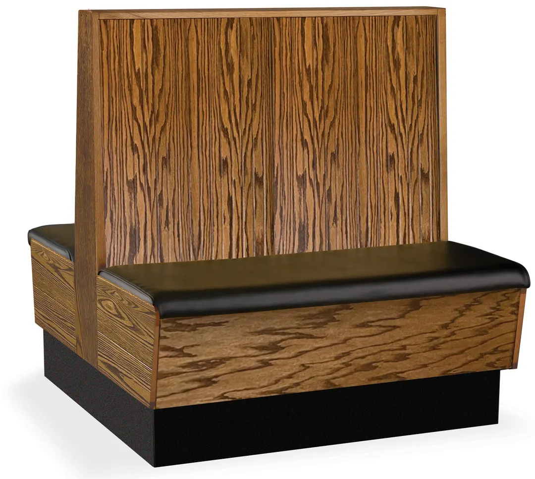 JustChair JBD-WPF-48-GR2 Double Bead Board Back Custom Booth, 48H, Wood Frame, Grade 2 Upholstery
