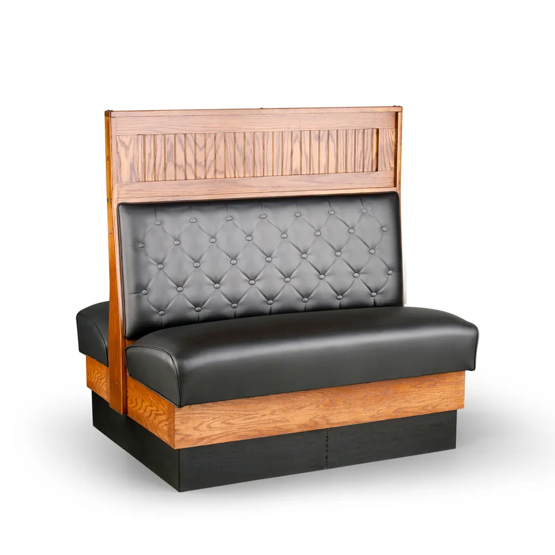 JustChair JBD-WSS-SBT-42-GR3 Custom Booth, Double Button Tufted Back, Removable Seat, 42" Height