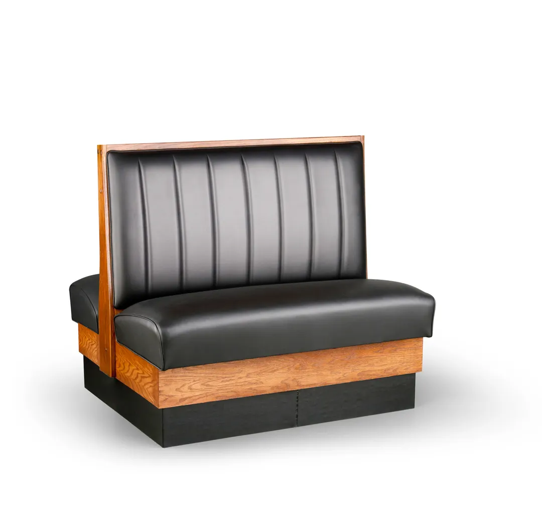 JustChair JBD-WSS-UCH-48-GR3 Custom Booth, Double Vertical Channel Back, Removable Seat, 48" Height