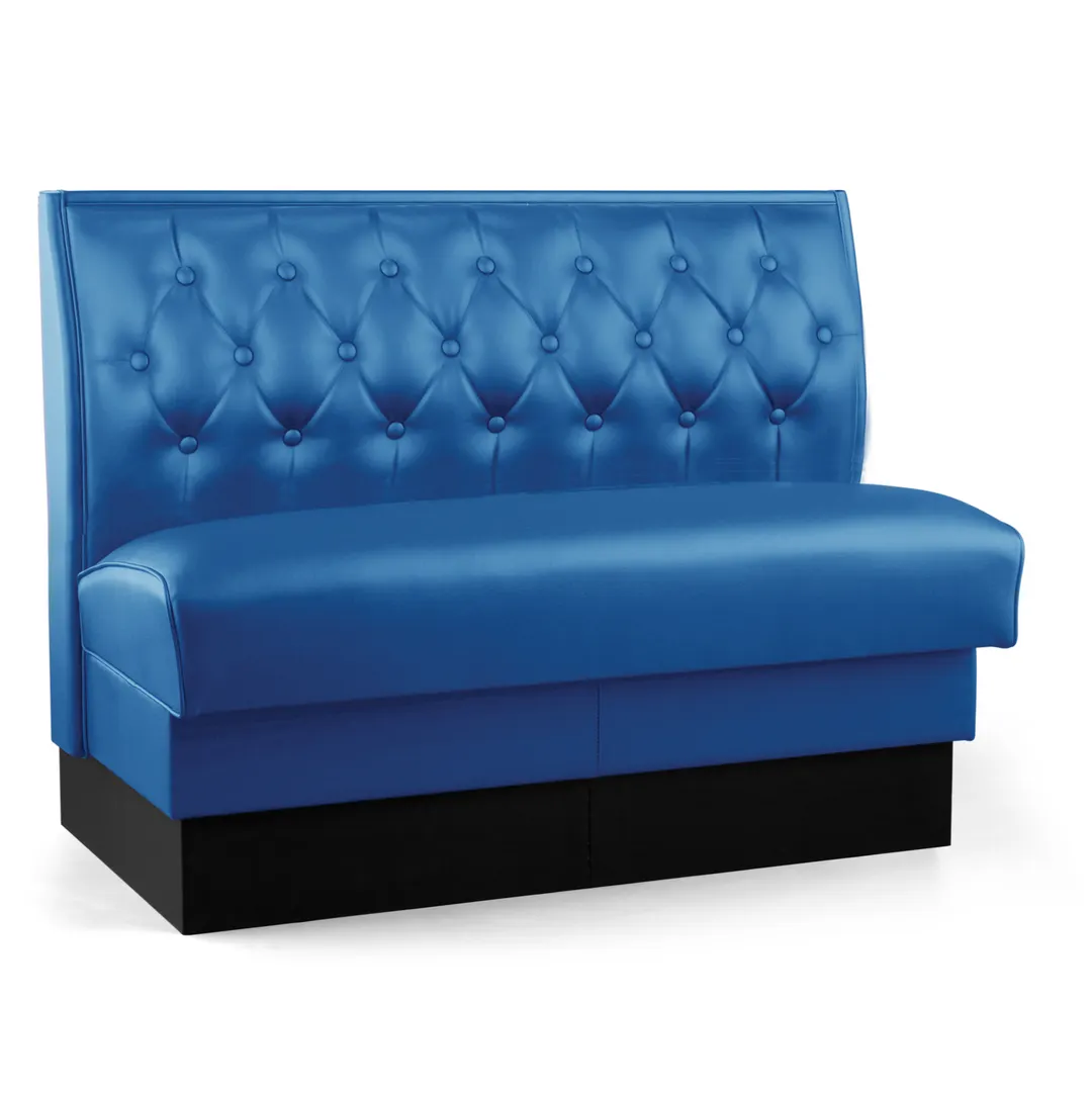JustChair JBS-SBT-36-GR2 Custom Booth, Single Button Tufted Back, Upholstered Seat, 36" Height