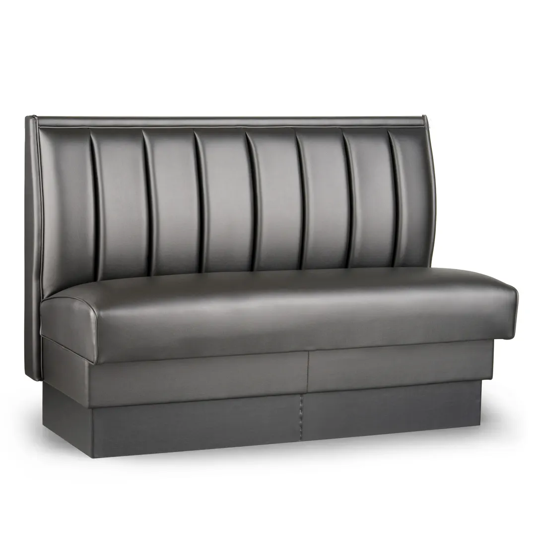 JustChair JBS-UCH-36-GR2 Custom Booth, Single Vertical Channel Back, Upholstered Seat, 36" Height