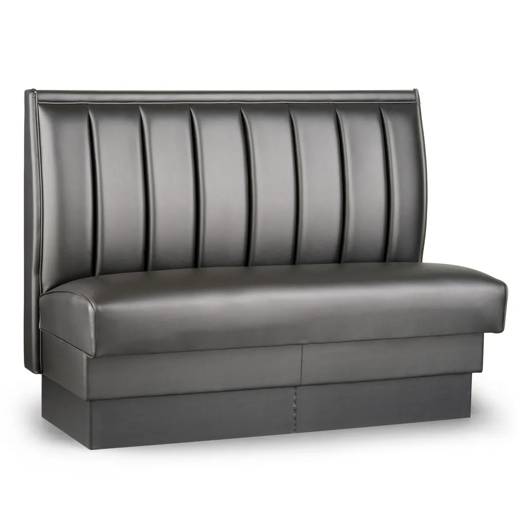 JustChair JBS-UCH-42-GR1/COM Custom Booth, Single Vertical Channel Back, Upholstered Seat, 42" Height
