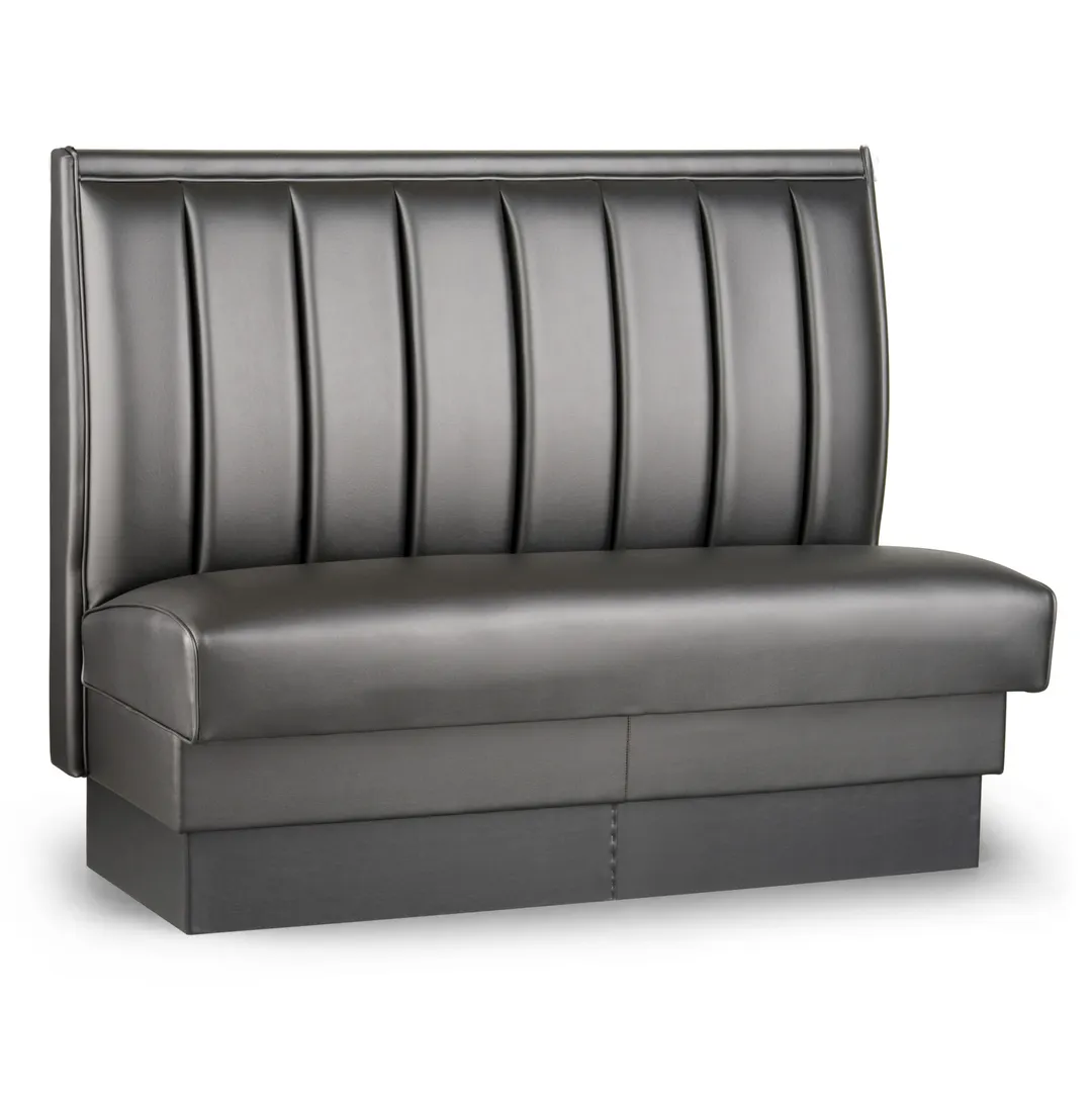 JustChair JBS-UCH-48-GR3 Custom Booth, Single Vertical Channel Back, Upholstered Seat, 48" Height